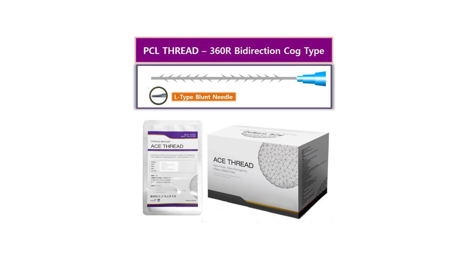 PCL ACE PDO thread - 360R Bidirection Cog Cannula L type(40pcs)